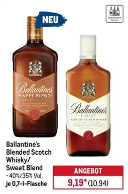 METRO Ballantine's Blended Scotch Whisky/Sweet Blend Angebot
