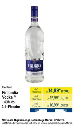 METRO Finlandia Vodka Angebot