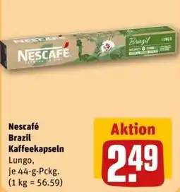 REWE Nescafé Brazil Kaffee kapseln Lungo Angebot