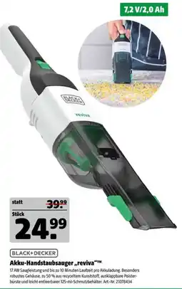 Hagebau BLACK+DECKER Akku-Handstaubsauger „reviva“™ Angebot