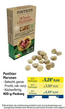 METRO Ponthier Maronen Angebot