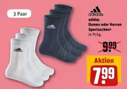 REWE adidas Damen oder Herren Sportsocken³ Angebot