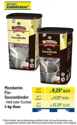 METRO Mondamin Fix-Saucenbinder Angebot