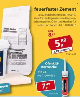 Sonderpreis Baumarkt feuerfester Zement Angebot
