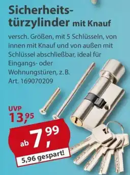 Sonderpreis Baumarkt Sicherheitstürzylinder mit Knauf Angebot