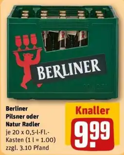 REWE Berliner Pilsner oder Natur Radler Angebot