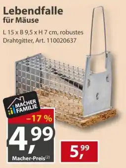 Sonderpreis Baumarkt Lebendfalle für Mäuse Angebot