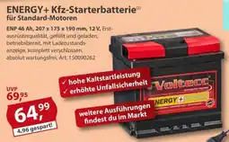 Sonderpreis Baumarkt ENERGY+ Kfz-Starterbatterie Voltecc Angebot
