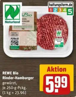 REWE REWE Bio Rinder-Hamburger Angebot