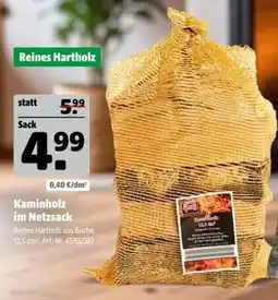 Hagebau Kaminholz im Netz sack Angebot