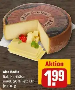 REWE Alta Badia ital. Hartkäse Angebot