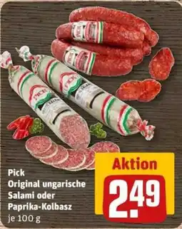 REWE Pick Original ungarische Salami oder Paprika-Kolbasz Angebot