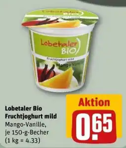 REWE Lobetaler Bio Fruchtjoghurt mild Mango-Vanille Angebot