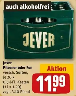 REWE Jever Pilsener oder Fun Angebot