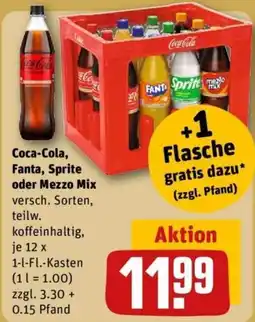 REWE Coca-Cola, Fanta, Sprite oder Mezzo Mix Angebot