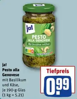 REWE ja! Pesto alla Genovese Angebot