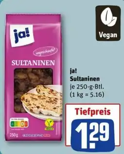 REWE ja! Sultaninen Angebot