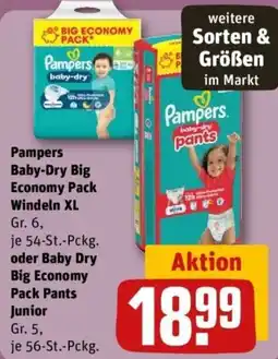 REWE Pampers Baby-Dry Big Economy Pack Windeln Angebot
