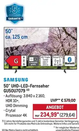METRO SAMSUNG 50" UHD-LED-Fernseher Angebot