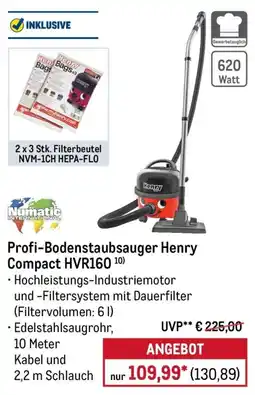 METRO Profi-Bodenstaubsauger Henry Compact HVR160 Angebot