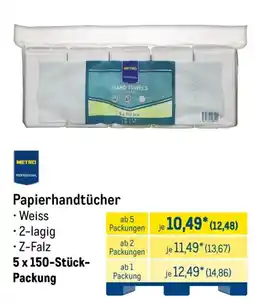 METRO METRO PROFESSIONAL Papierhandtücher Angebot
