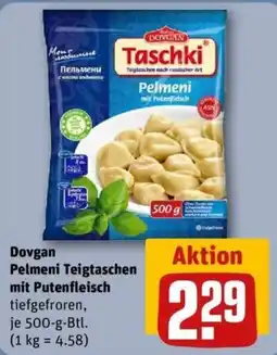 REWE Dovgan Pelmeni Teigtaschen mit Putenfleisch Angebot