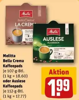 REWE Melitta Bella Crema Kaffeepads Angebot