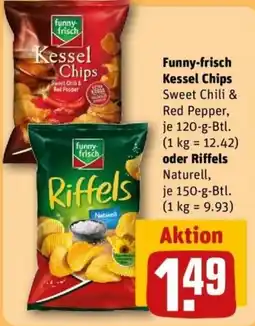 REWE Funny-frisch Kessel Chips Sweet Chili & Red Pepper Angebot