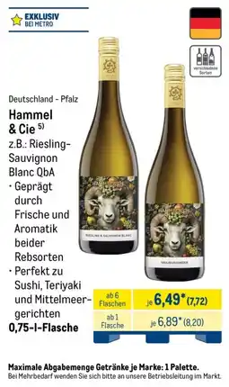 METRO Hammel & Cie Riesling & Sauvignon Blanc Angebot
