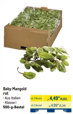 METRO Baby Mangold rot Angebot