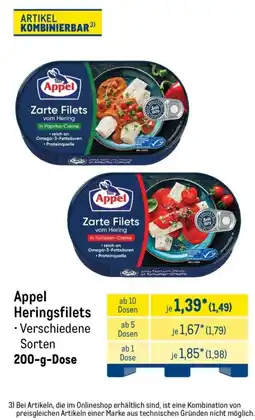 METRO Appel Heringsfilets Angebot