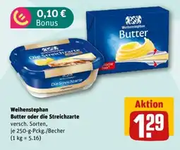 REWE Weihenstephan Butter oder die Streichzarte Angebot