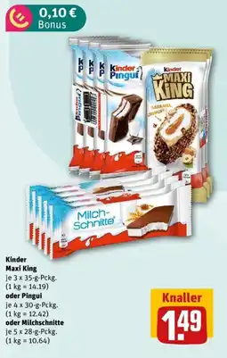 REWE Kinder Maxi King Angebot
