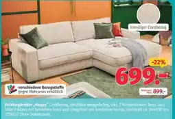 Segmüller Polster Garnitur „Happy“ Cordbezug Angebot