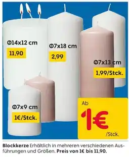 Rusta Blockkerze Angebot