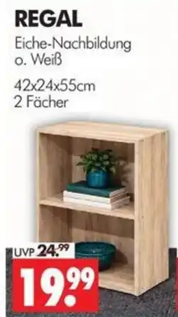 Wreesmann REGAL Eiche-Nachbildung o. Weiß Angebot