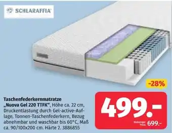 SCHLARAFFIA Taschenfederkernmatratze "Nuova Gel 220 TTFK"