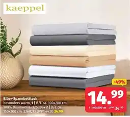 Segmüller kaeppel Biber-Spannbettuch Angebot
