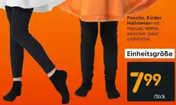 Rusta Poncho, Kinder Halloween mit Kapuze Angebot