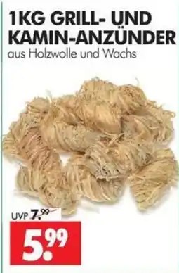 Wreesmann 1KG GRILL- UND KAMIN-ANZÜNDER aus Holzwolle und Wachs Angebot