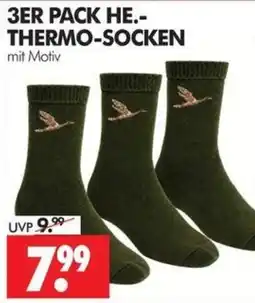 Wreesmann 3ER PACK HE.-THERMO-SOCKEN mit Motiv Angebot