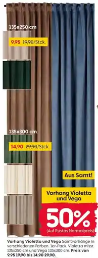 Rusta Vorhang Violetta und Vega Angebot