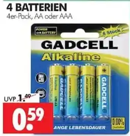 Wreesmann Gadcell alkaline 4 batterien Angebot