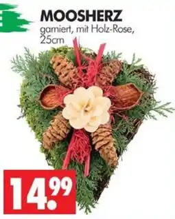 Wreesmann MOOSHERZ gamiert, mit Holz-Rose Angebot