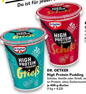 Kaufland Dr. Oetker High Protein Pudding 400g Becher Angebot