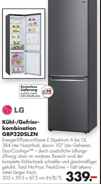 Handelshof LG Kühl Gefrierkombination GBP32DSLZN Angebot