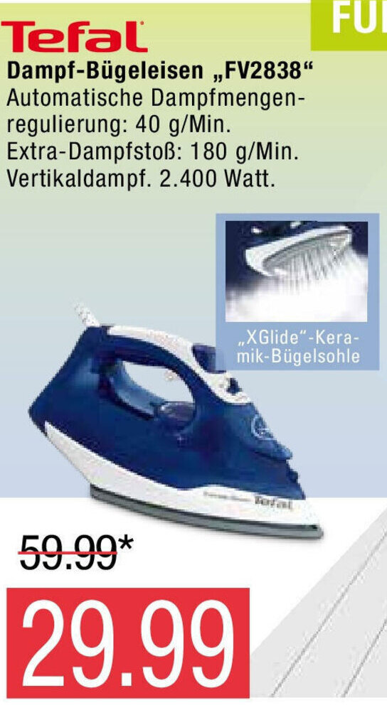 Tefal Dampfbugeleisen | FV2838 Angebot bei Marktkauf