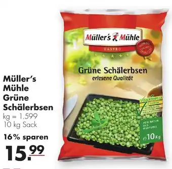 Handelshof Müller's Mühle Grüne Schälerbsen 10kg Sack Angebot