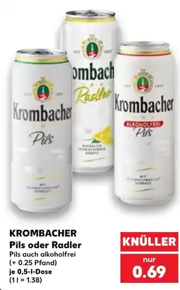 Kaufland Krombacher Pils oder Radler Angebot
