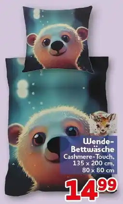 CENTERSHOP Wende-Bettwäsche Cashmere-Touch Angebot